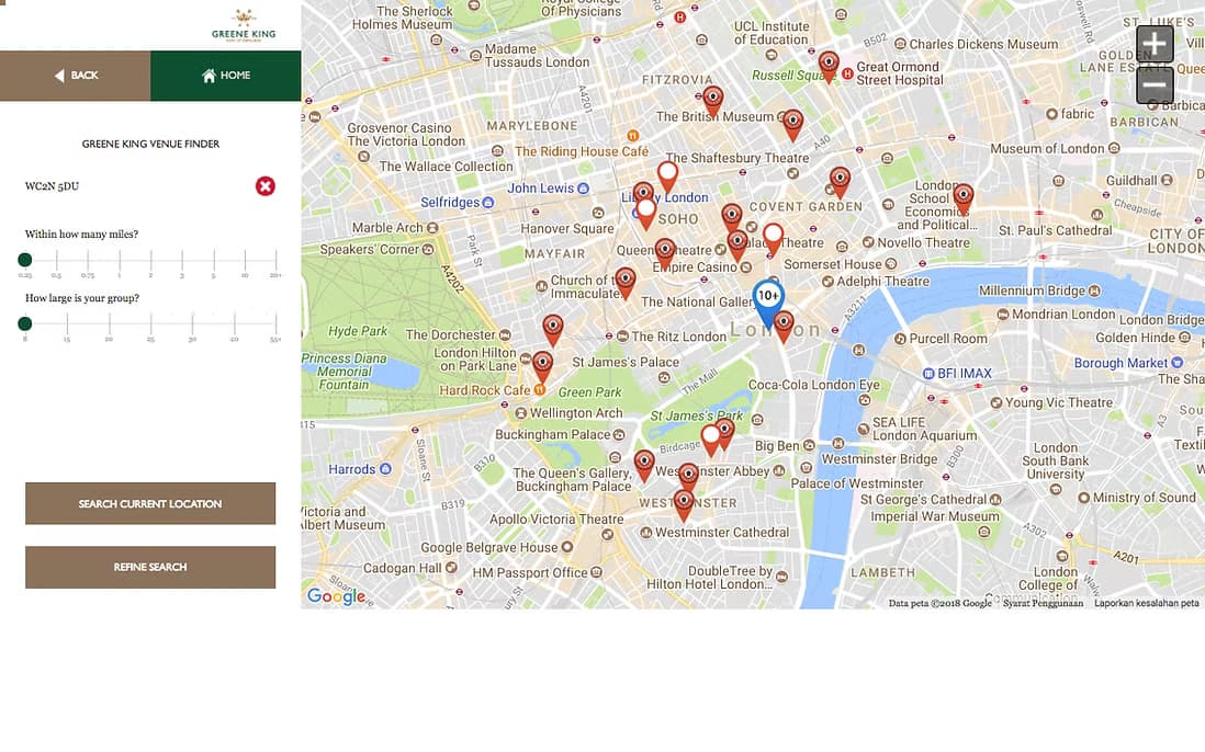 Greene King Venue Finder